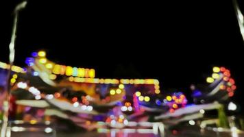 wazig amusement park gelukkig keer plaats Bij nacht video