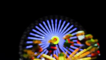 Blurry Amusement Park Happy Times Place at Night video