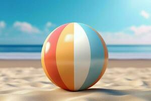 Beach ball. Generate Ai photo