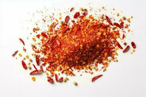 Red chili flakes. Generate Ai photo