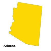 Arizona map. USA flag. USA map vector