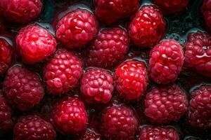 Raspberry background. Generate Ai photo