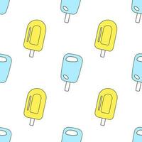 Seamless pattern with ice cream. Vector illustration.