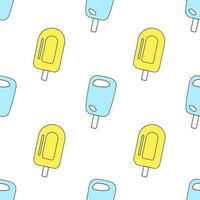 Seamless pattern with ice cream. Vector illustration.