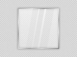 Glass plate in square frame vector
