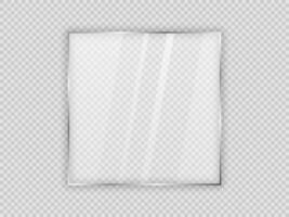 Glass plate in square frame vector