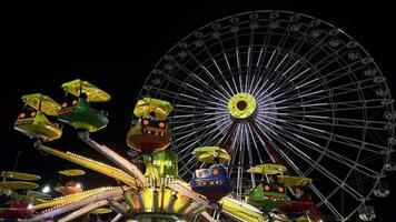 Amusement Park Happy Times Place at Night video