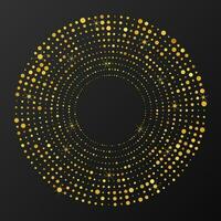 Abstract gold glowing halftone dotted background vector