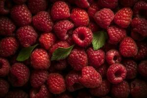 Raspberry background. Generate Ai photo