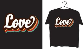 diseño de camiseta de amor vector