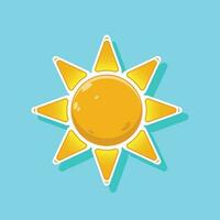 Cute cartoon vector illustration of sun