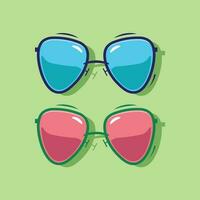 Flat design cartoon vector of cute sunglasses