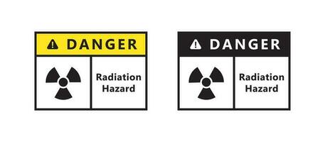 peligroso material señales. radiación señales. advertencia signo. vector escalable gráficos