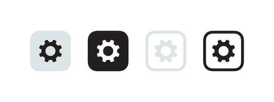 Setting gears icons. Gear signs. Cogwheel icons. Vector scalable graphics