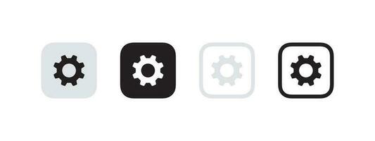 Setting gears icons. Gear signs. Cogwheel icons. Vector scalable graphics