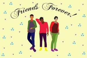 line art, doodle and friendship theme vector