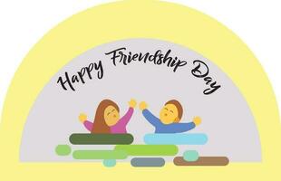 line art, doodle and friendship theme vector