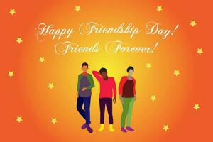 line art, doodle and friendship theme vector