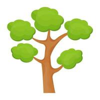 Flat tree icon vector