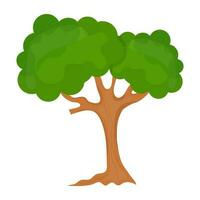 Flat tree icon vector