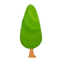 icono de árbol plano vector