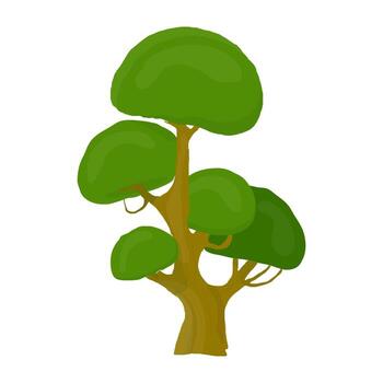 Flat tree icon vector