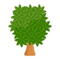 icono de árbol plano vector