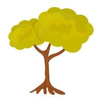 Flat tree icon vector