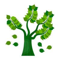 Flat tree icon vector