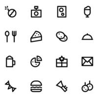 Bundle of Party Fun Outline Icons vector