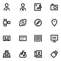 Outline Icons Collection of Input and Output Devices vector