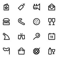 Bundle of Music and Fun Line Icons vector