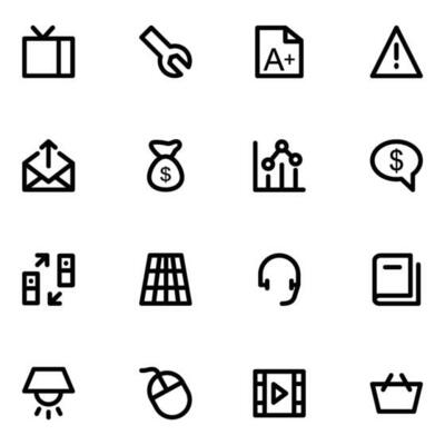 Set of Data Communication Line Icons
