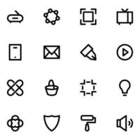Set of Design Elements Bold Line Icons vector