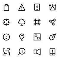 Collection of Multimedia Bold Line Icons vector