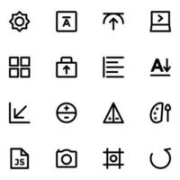 Pack of Web Elements Bold Line Icons vector