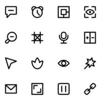 Pack of Web Elements Bold Line Icons vector