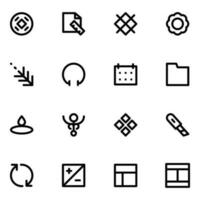 Pack of Graphics Design Tools Bold Line Icons vector