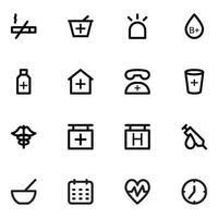 Medical and Healthcare Line Icons vector