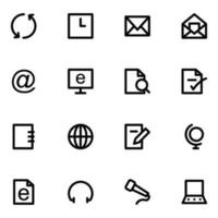 Set of Communication Devices and Equipment Line Icons vector