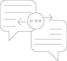 outline icons related conversation, chat, talking, speaking. Linear icon Editable stroke. Vector illustration