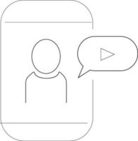 outline icons related conversation, chat, talking, speaking. Linear icon Editable stroke. Vector illustration