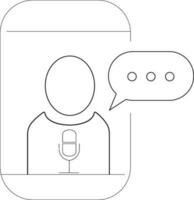 outline icons related conversation, chat, talking, speaking. Linear icon Editable stroke. Vector illustration