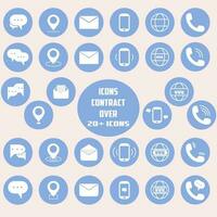 Contact us icon vector , Communication icon , location icon , Website icon , Email icon , Chat icon , Phone icon set collection.