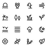 Pack of Gardening Bold Line Icons vector