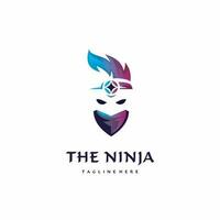 ninja juego de azar tenplate creativo diseño vector, eps 10 vector