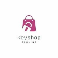 shopping bag sign key symbol, creative simple, design template vector