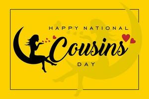 National Cousins day Holiday concept. Template for background, banner, card, poster, t-shirt with text inscription vector