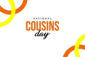 National Cousins day Holiday concept. Template for background, banner, card, poster, t-shirt with text inscription vector