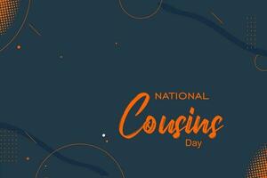 National Cousins day Holiday concept. Template for background, banner, card, poster, t-shirt with text inscription vector